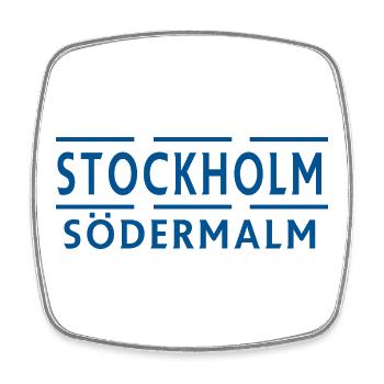 Stockholm Södermalm - Magnet carré - blanc - Devant