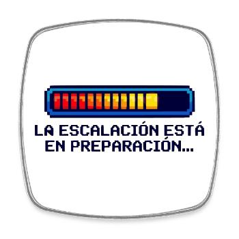 Eskalations Shirt Nerd Geek Español - Viereckiger Kühlschrankmagnet - Weiß - Vorne