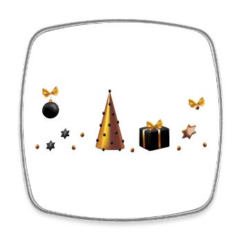 Christmas - Square fridge magnet - white - Front