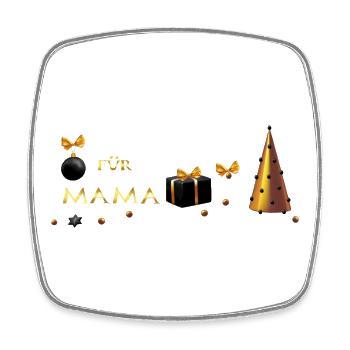Christmas gift for mom - Square fridge magnet - white - Front