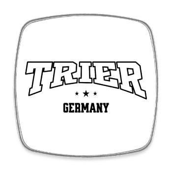 Trier Souvenir Shirt – Vintage Style College - Viereckiger Kühlschrankmagnet - Weiß - Vorne