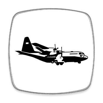 C-130 Hercules - Square fridge magnet - white - Front