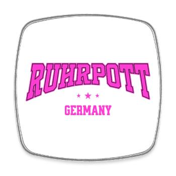 Ruhrpott Germany Lettering Retro Design College - Square fridge magnet - white - Front