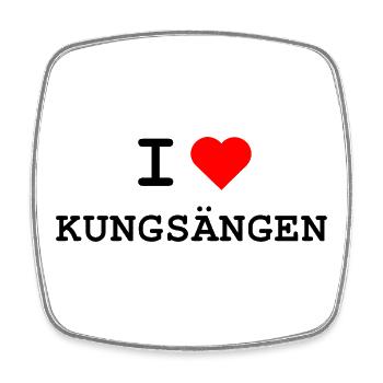 Ich liebe Kungsägen - I love Kungsägen - Square fridge magnet - white - Front