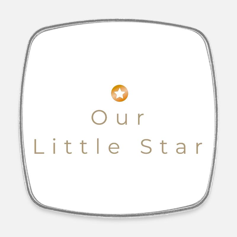 Notre Petite Étoile - Design minimaliste pour bébé - Magnet carré - blanc