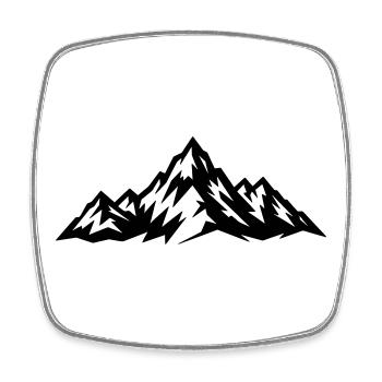 Berge Outdoor Motiv als Zeichnung - Viereckiger Kühlschrankmagnet - Weiß - Vorne