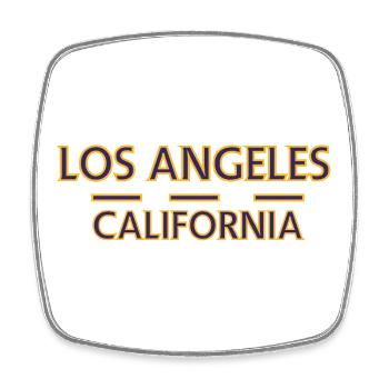Los Angeles California - Square fridge magnet - white - Front
