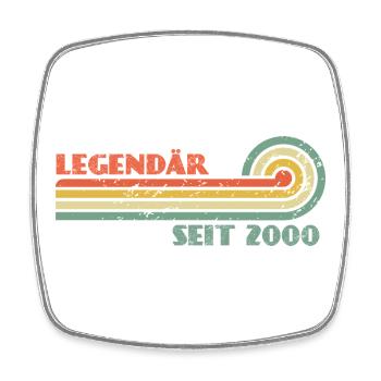 Legendär Seit 2000 Retro Rainbow - Viereckiger Kühlschrankmagnet - Weiß - Vorne