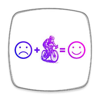 Compact road bike design for road bike - Square fridge magnet - white - Front