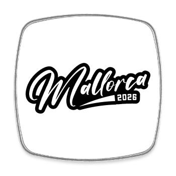 Mallorca 2026 lettering - Square fridge magnet - white - Front