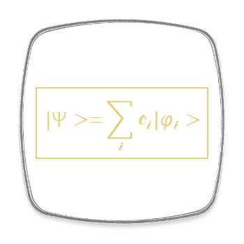 Quantenphysik Quanten Physik Quantensprung - Viereckiger Kühlschrankmagnet - Weiß - Vorne