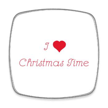 Christmas Love - Viereckiger Kühlschrankmagnet - Weiß - Vorne