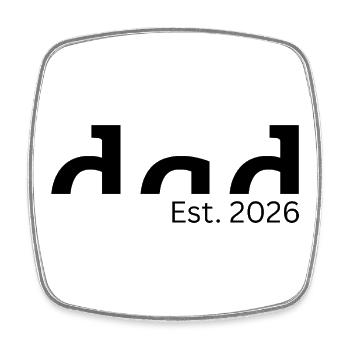 Dad Est. 2026 - Geschenk für werdende Väter - Viereckiger Kühlschrankmagnet - Weiß - Vorne
