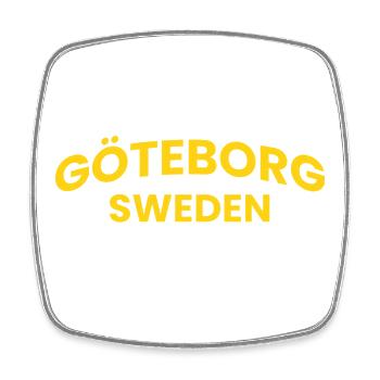 GÖTEBORG Schweden Handlungsbogentext - Viereckiger Kühlschrankmagnet - Weiß - Vorne