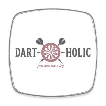 Dart-o-holic Hoodie & Shirt, Darts Fun - Square fridge magnet - white - Front