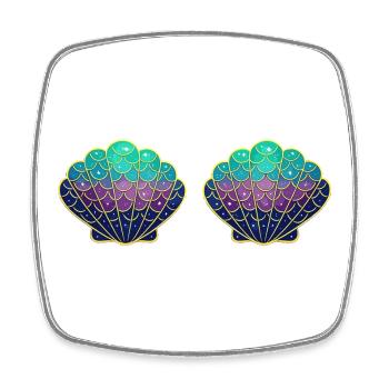 Mermaid Costume Women's Carnival Carnival Sweet - Square fridge magnet - white - Front
