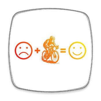 Vintage road bike design for road bike - Square fridge magnet - white - Front