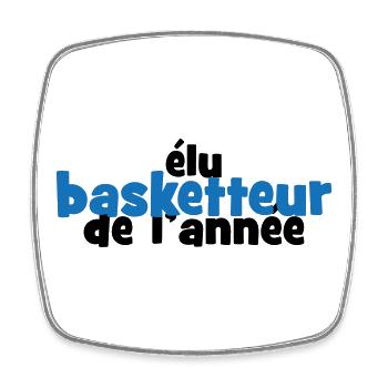 Basket Ball / Basketball / Basktet-Ball / Sport - Magnet carré - blanc - Devant