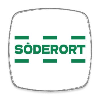Söderort - Stockholm - Viereckiger Kühlschrankmagnet - Weiß - Vorne