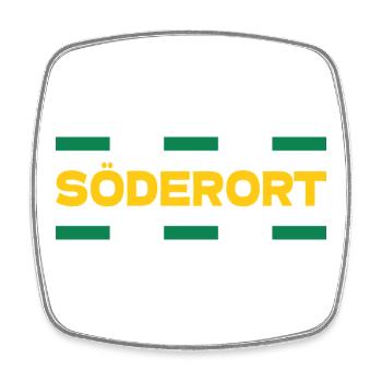 Söderort - Stockholm - Viereckiger Kühlschrankmagnet - Weiß - Vorne
