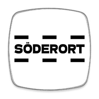 Söderort - Stockholm - Viereckiger Kühlschrankmagnet - Weiß - Vorne