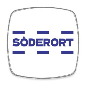 Söderort - Stockholm - Viereckiger Kühlschrankmagnet - Weiß - Vorne