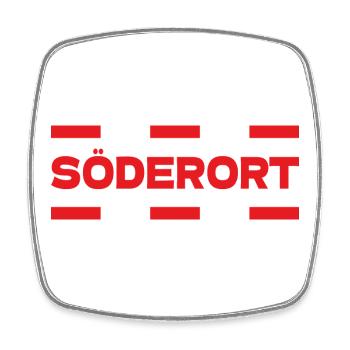 Söderort - Stockholm - Viereckiger Kühlschrankmagnet - Weiß - Vorne