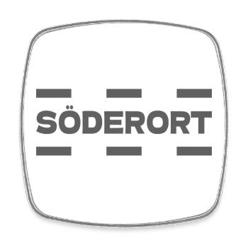 Söderort - Stockholm - Viereckiger Kühlschrankmagnet - Weiß - Vorne