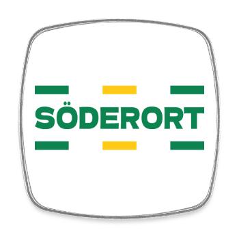 Söderort - Stockholm - Viereckiger Kühlschrankmagnet - Weiß - Vorne