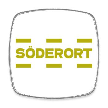 Söderort - Stockholm - Viereckiger Kühlschrankmagnet - Weiß - Vorne
