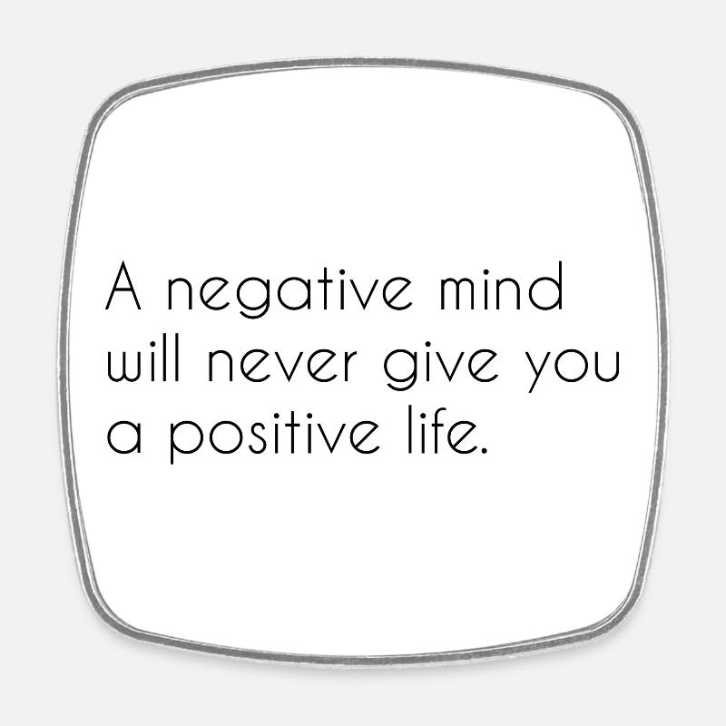 Motivational saying - Square fridge magnet - white