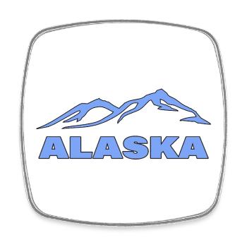 Alaska - Magnet carré - blanc - Devant