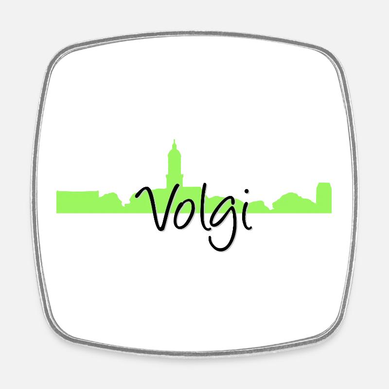 Volkach | Volgi | Boucle principale - Magnet carré - blanc
