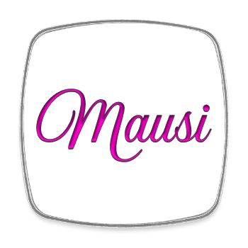 Mausi_-_saying_ - Square fridge magnet - white - Front