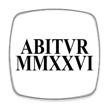 Abi 2026 - Abitur - Römische Ziffern - Latein - Viereckiger Kühlschrankmagnet - Weiß - Vorne