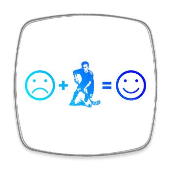 Ein Must Have für echte Unihockey - Viereckiger Kühlschrankmagnet - Weiß - Vorne