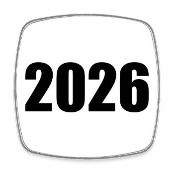 2026 - Magnet carré - blanc - Devant