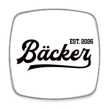 Examen d’apprentissage en boulangerie Baker 2026 - Magnet carré - blanc - Devant