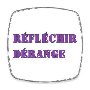 DENKEN STÖRT - Viereckiger Kühlschrankmagnet - Weiß - Vorne