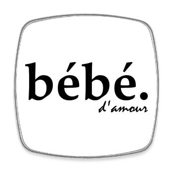 Bébé d'amour - Magnet carré - blanc - Devant