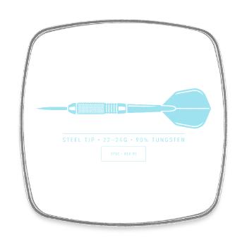 Dart Illustration Technische Blaupause Dartpfeil - Viereckiger Kühlschrankmagnet - Weiß - Vorne