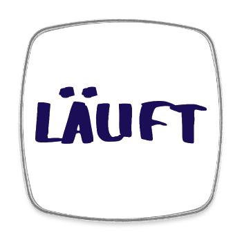 LÄUFT - positives Denken - Statement - Viereckiger Kühlschrankmagnet - Weiß - Vorne