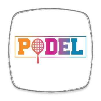 Padel Sport - Square fridge magnet - white - Front