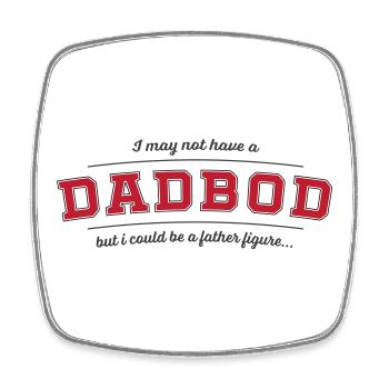 Dad Bod Vaterfigur Wortspiel Tee (Farbe wechseln!) - Viereckiger Kühlschrankmagnet - Weiß - Vorne