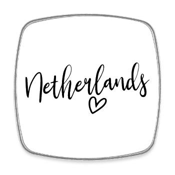 Niederlande Herz Frauenliebe Niederlande - Viereckiger Kühlschrankmagnet - Weiß - Vorne