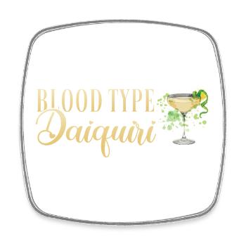 Groupe sanguin de la fête de jeune fille Daiquiri - Magnet carré - blanc - Devant