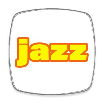 JAZZ - Viereckiger Kühlschrankmagnet - Weiß - Vorne
