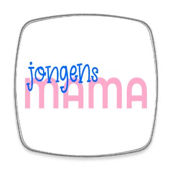 Boys Mommy - Square fridge magnet - white - Front