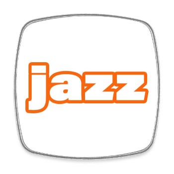 JAZZ - Viereckiger Kühlschrankmagnet - Weiß - Vorne