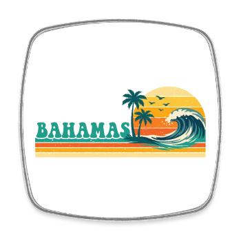 Croisière rétro Spring Break aux Bahamas Ambiances tropicales - Magnet carré - blanc - Devant